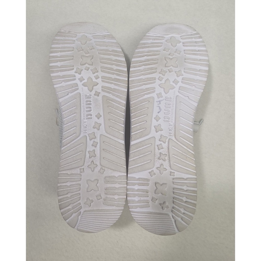 Hey Dude Women's Wendy Sox Stone White Sneakers Shoes Size 9 Comfort Slip On - Picture 8 of 10